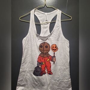 Bella Canvas White Tank Top with Halloween Graphic